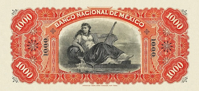 Mexico, Banco Nacional de Mexico, 50 Centavos, 1 - 1000 Pesos, 1913, P.S254 - P.S263, Complete Set REPLICA My Store