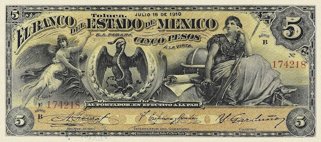 Mexico, Banco del Estado de Mexico, 1 - 1000 Pesos, 1897, P.S329 - P.S337, Complete Set REPLICA My Store