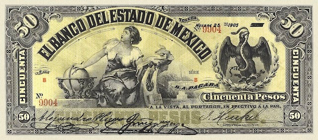 Mexico, Banco del Estado de Mexico, 1 - 1000 Pesos, 1897, P.S329 - P.S337, Complete Set REPLICA My Store