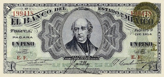 Mexico, Banco del Estado de Mexico, 1 - 1000 Pesos, 1897, P.S329 - P.S337, Complete Set REPLICA My Store