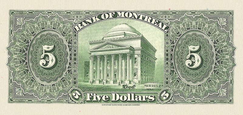 Canada, Bank of Montreal, 5 - 100 Dollars, 1931, P.S553 - P.S557, Complete Set REPLICA My Store