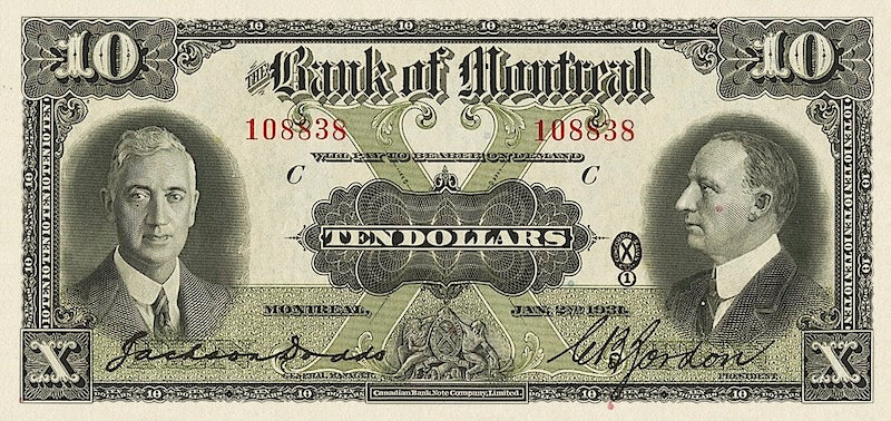 Canada, Bank of Montreal, 5 - 100 Dollars, 1931, P.S553 - P.S557, Complete Set REPLICA My Store