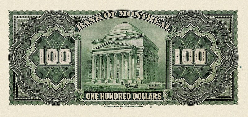 Canada, Bank of Montreal, 5 - 100 Dollars, 1931, P.S553 - P.S557, Complete Set REPLICA My Store