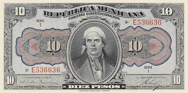 Mexico, Constitutional Government,  5 - 100 Pesos, 1915, P.S685 - P.S689, Complete Set REPLICA My Store