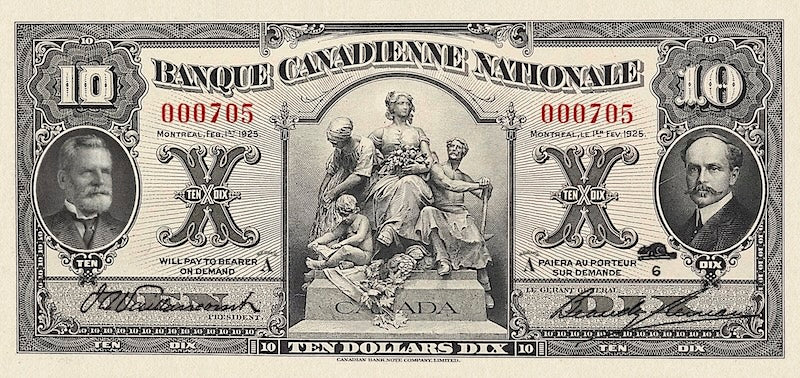 Canada, Banque Canadienne Nationale, 5 - 100 Dollars, 1925, Complete Set REPLICA My Store