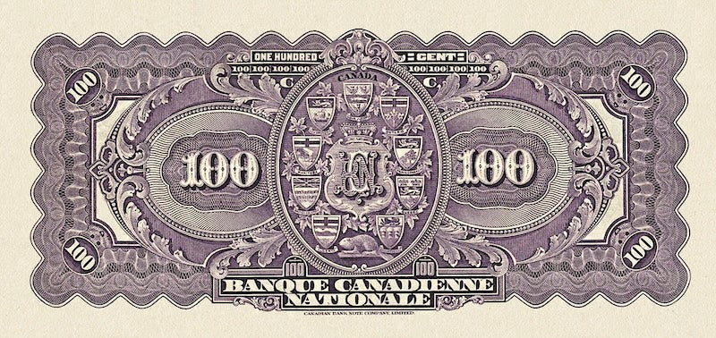 Canada, Banque Canadienne Nationale, 5 - 100 Dollars, 1925, Complete Set REPLICA My Store