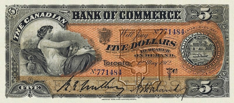 Dominion of Canada, Canadian Bank of Commerce, 5 - 100 Dollars, 1888, Complete Set REPLICA My Store