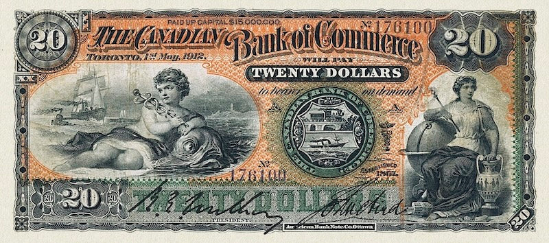 Dominion of Canada, Canadian Bank of Commerce, 5 - 100 Dollars, 1888, Complete Set REPLICA My Store