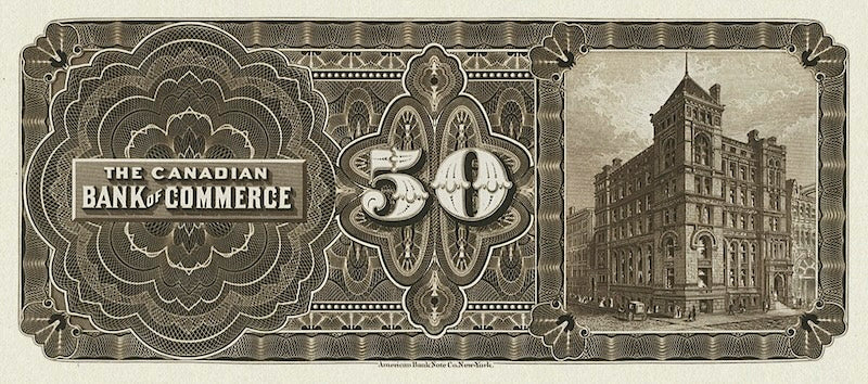 “Dominion of Canada 10 Dollar 1888 Canadian Bank of Commerce replica banknote”
