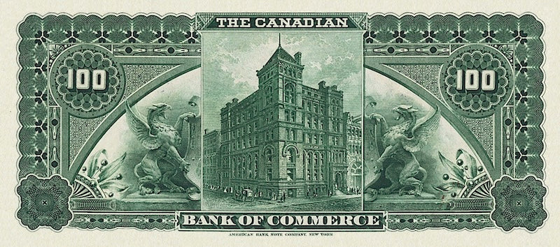 Dominion of Canada 10 Dollar 1888 Canadian Bank of Commerce replica banknote