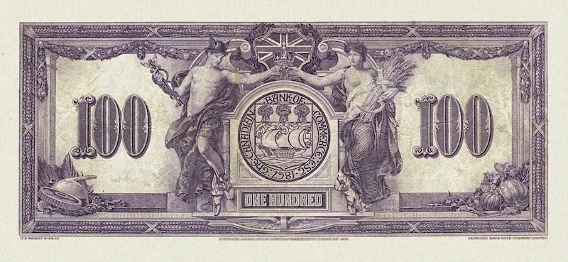 “Dominion of Canada 5 Dollar 1917 Canadian Bank of Commerce replica banknote”
