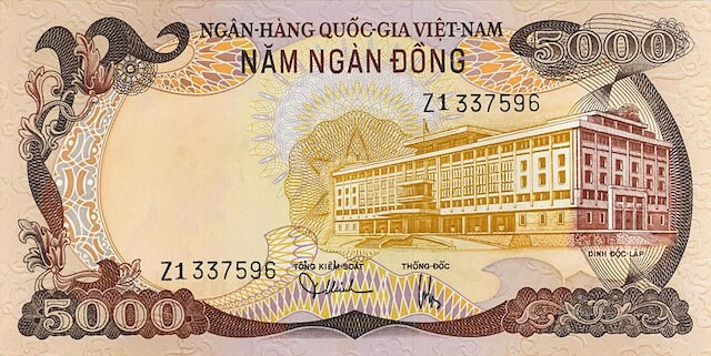 “Việt Nam Cộng hòa National Bank 1972–1975 reproduction”